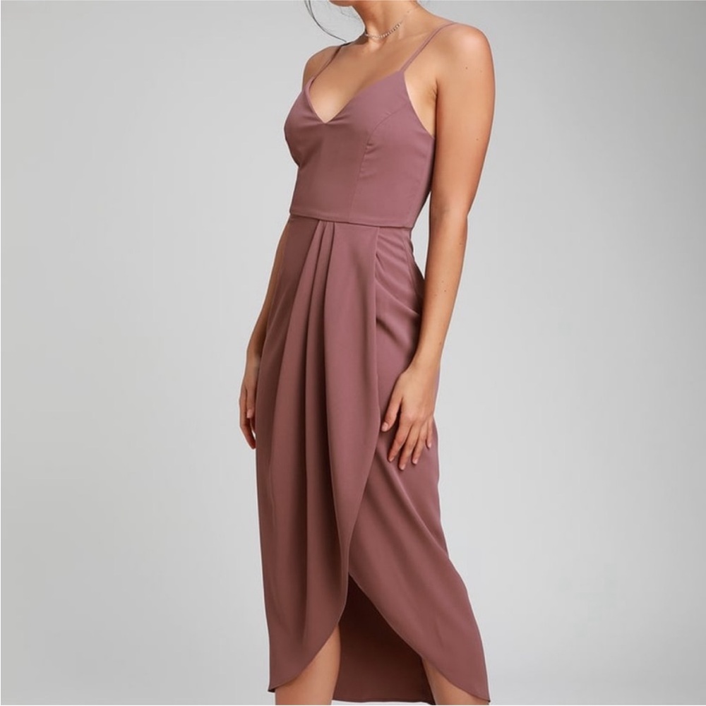 Lulus Reinette Mauve Purple Midi Dress
